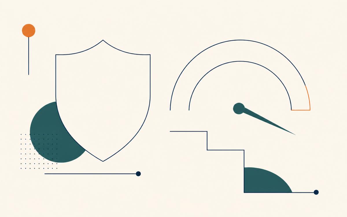 Editorial illustration of a rulebook and risk limits review